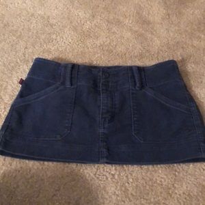 Corduroy dark blue Skirt.